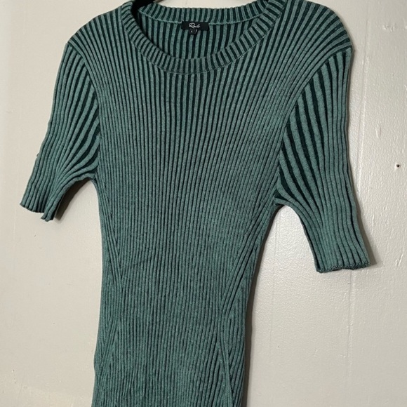 RAILS “Genesis Emerald Navy” Cotton Cashmere Ribbed Dress - Picture 9 of 10